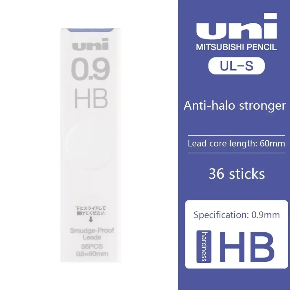1Pcs Japan UNI UL-S Mechanical Pencil Lead-core Anti-fouling Thickened Black Non-breakable Student Pencil Lead 0.3/0.5/0.7 mm