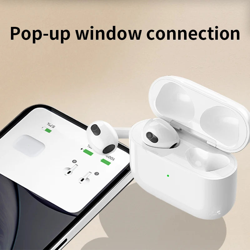 AirPods 4 Charger Case Replacement w/ Wireless Charging & Real Pop-Up – No Earbuds, OEM-Like Battery Holder