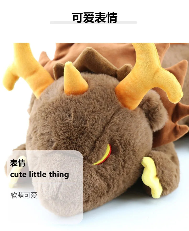 67cm Genshin Impact Plush Toy Game Zhong Li Morax Dragon Toy Soft Stuffed Plushie Doll Pillow Home Decor Children Christmas Gift