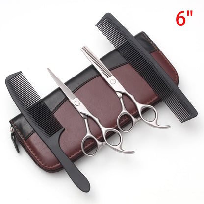 Professional Barber Scissors Set Japanese Steel Straight Thinning Texturizing Shears Precision Ground Sharp for Salon Home  Use