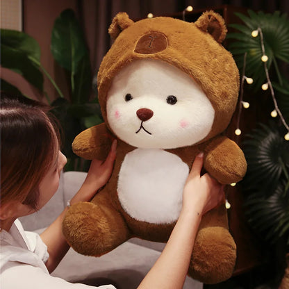 Kawaii Giant Bear Cosplay Panda Doll Creative Plush Toy Cartoon Zoo Animal Plushie Throw Pillow Birthday Xmas Gift Home Decor