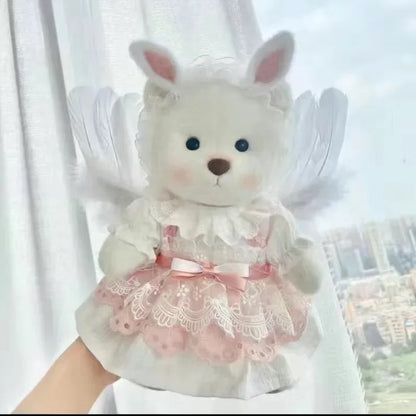 High Quality Handmade Teddy Bear Plush Toy Change Dress Cloth Girl Hug Cuddly Plushie Doll for Girlfriend Christmas Gift