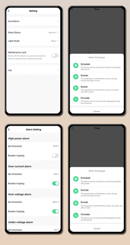 Tuya WIFI Smart Circuit Breaker 1P+N Over-Voltage/Current/Power Protector Under Voltage Protection Voice Remote Control Switch