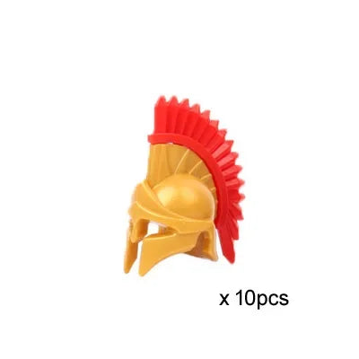 Viking Pirate Age Bullhorn Hat Medieval Knight Roman Warrior Soldier Helmet Action Figures Building Blocks Toys For Children