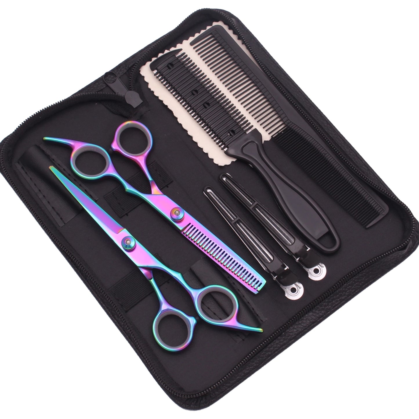Hairdressing Scissors Black-Gold Hair Scissors Professional 6" JP Stainless Thinning Shears Haircut Scissors Barber Shop C1001