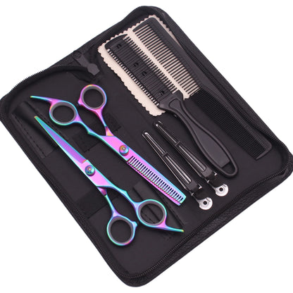 Hairdressing Scissors Black-Gold Hair Scissors Professional 6" JP Stainless Thinning Shears Haircut Scissors Barber Shop C1001