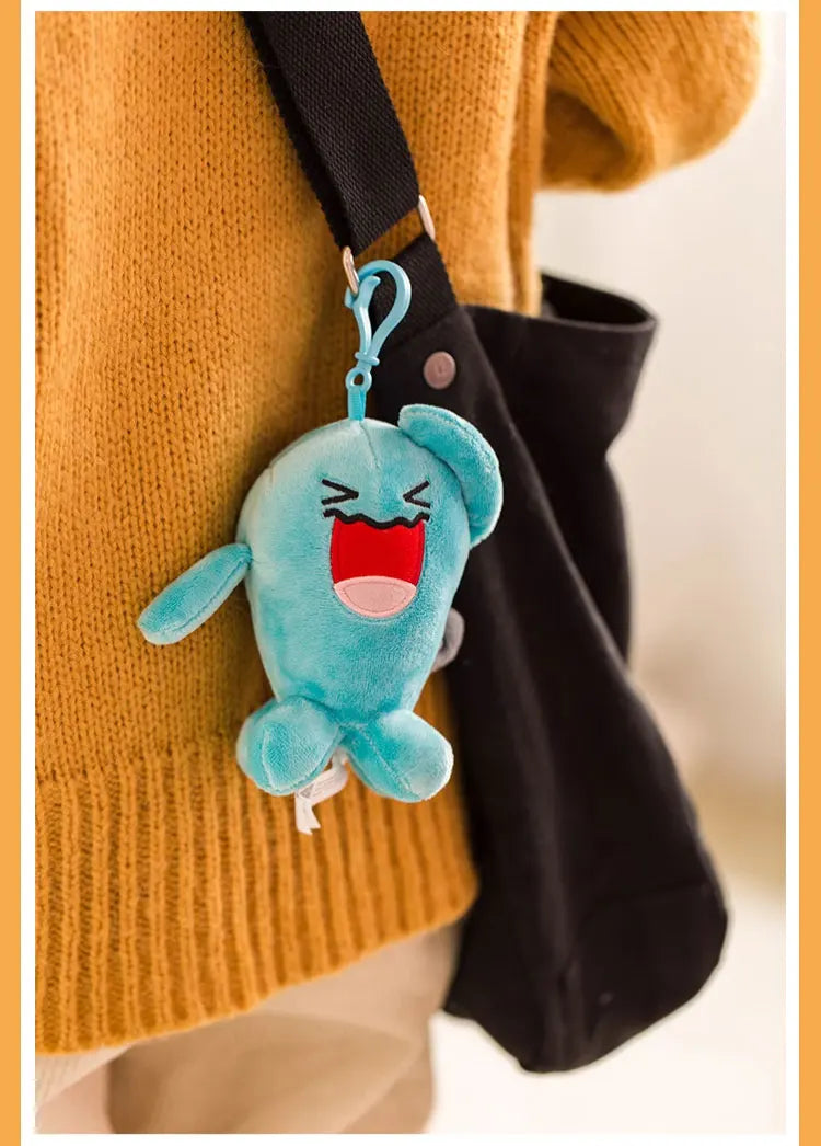 Anime Pokemon Pikachu Mew Psyduck Squirtle Bulbasaur Kawaii Stuffed Plush Toys School Bag Backpack Pendant Doll Keychain Gift