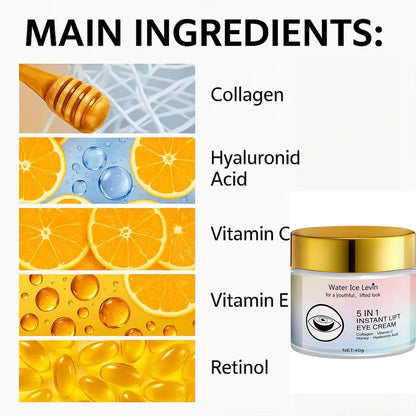 Eye Cream, Vitamin-Enhanced for Brightening and Anti-Oxidation, Retinol for Deep Nourishment, Multi-Essence Complex Formula, Lightweight Texture, Easy to Absorb, Stylish Design