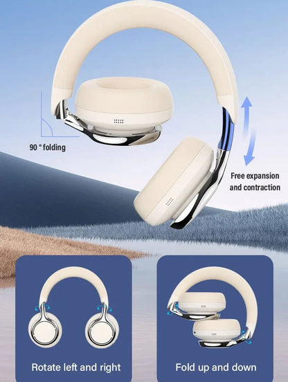 TD-20 Wireless Headphone 3D Spatial Audio Earphone Bluetooth 5.3 Headset 40mm Driver Over Ear Headphone 24H for Mobile Phone PC
