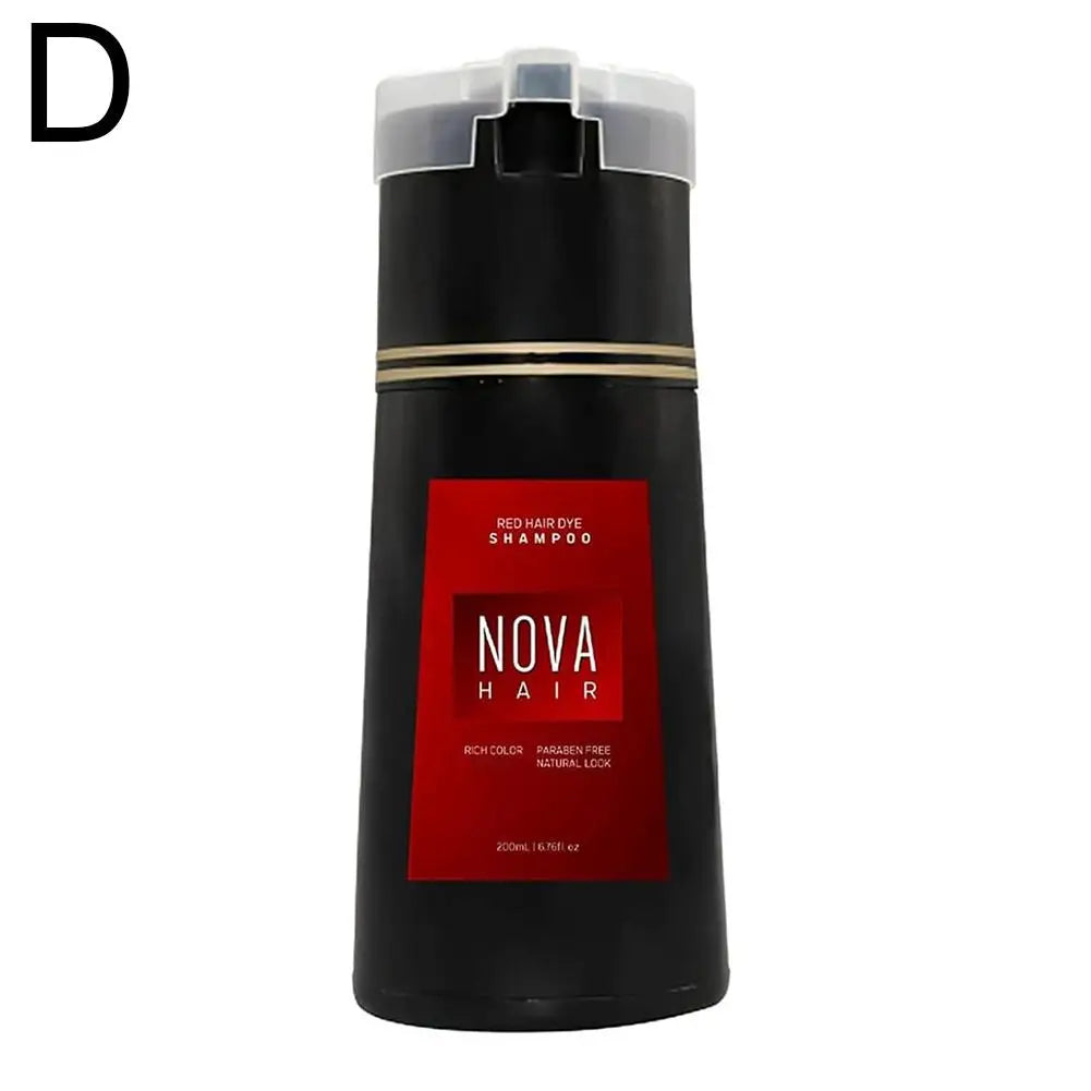 Nova Hair Dye Shampoo, Nova Hair Instant Dye Shampoo,Hair Dye Coloring  Shampoo For Gray Hair Long Lasting Nourish For Men Women