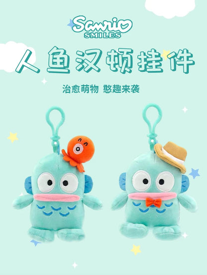Genuine Sanrio Hangyodon Melody Kuromi Pendant Plush Toys Small Charms Sayuri Model Doll Stuffed Toys Girls Boys Birthday Gifts