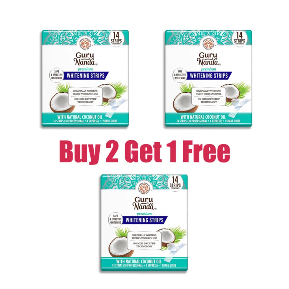 Whitening Strips, 7-day treatment (7 Packets - 2 Strips per pack)- Enamel-Safe Strips for Sensitive Teeth - Non-Slip, Dry Strip