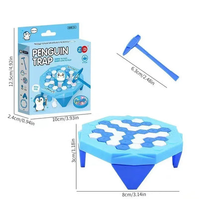 Mini Ice Breaking Penguin Toy Tabletop Puzzle Game Rescue Penguin Knocking Ice Game Children's Interactive Competition Toy