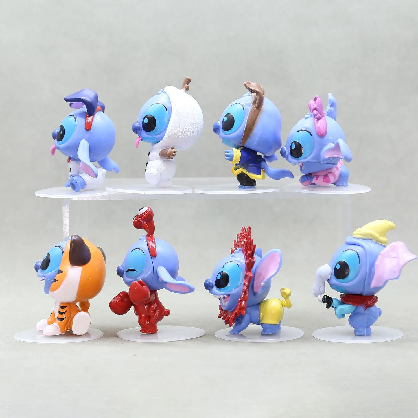 8pcs/set Stitch 100th anniversary celebration Figure Model Toys 7.5cm