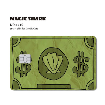 100% New Arrival Conch Money Bow Anime Speend or Save Meme Credit Card Film Debit Card Sticker Skin
