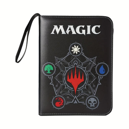 4 Pocket Trading Card Binder Album Holder Pages Folder Protector for Magic Trading Cards TCG - 3 Ring Zip game Card Binder Album