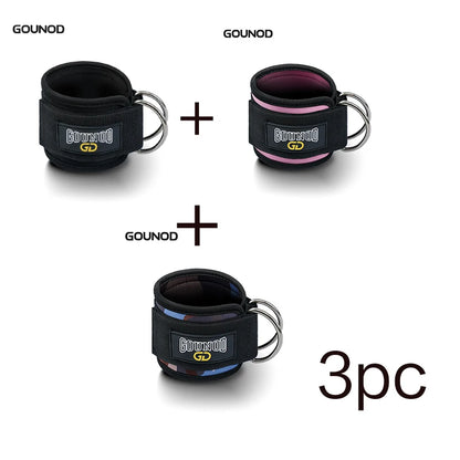 2PC/3PC GOUNOD Fitness Ankle Strap Adjustable D-Ring Support Cuffs Gym Leg Strength Exercise Pulley With Buckle Sport Guard Safe