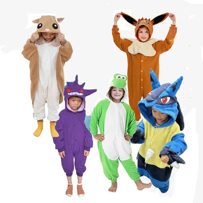 Kids Cosplay Costume Clothes Children Onesies Kigurumi Full Body Sleepwear Whole Pijamas Boys Costume Halloween Christmas Gift