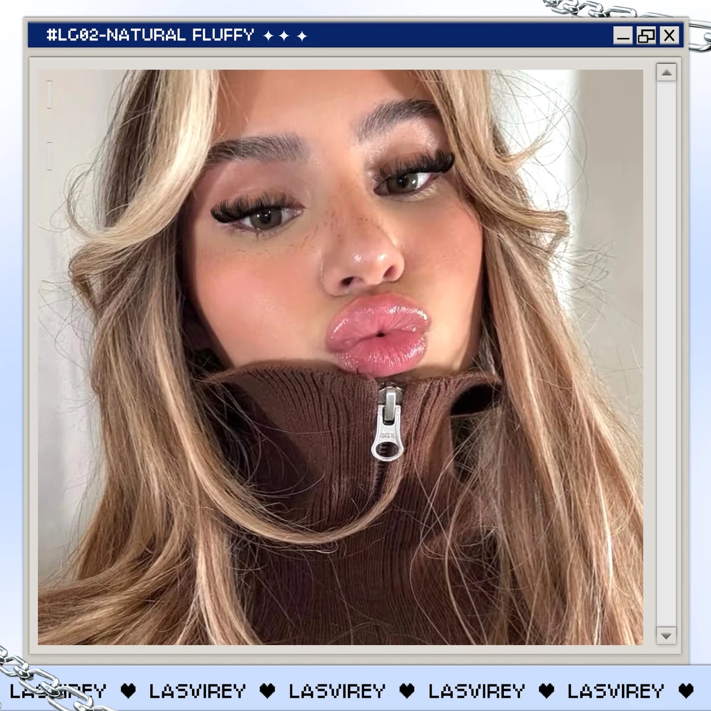 Lasvirey Cluster Lashes Kit DIY Fluffy Lash Clusters 4 IN 1 Mixed Full Set Individual Eyelashes Extension with Lash Bond & Seal