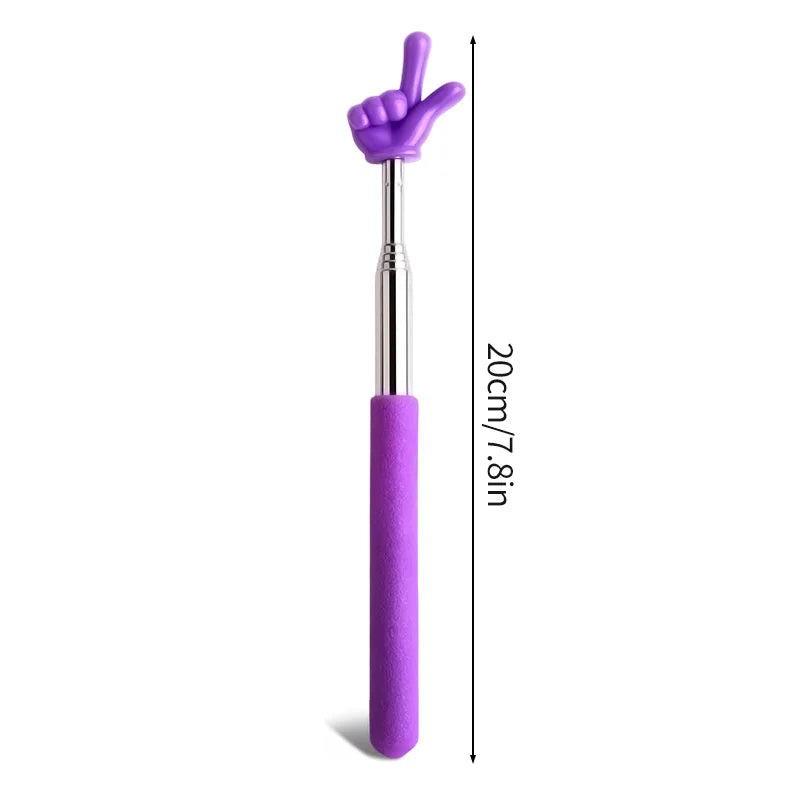 1pPointer Finger Stainless Steel Reading Sticks Telescopic Reading Finger Teaching Aids Gift for Teachers Pointer Finger Stick