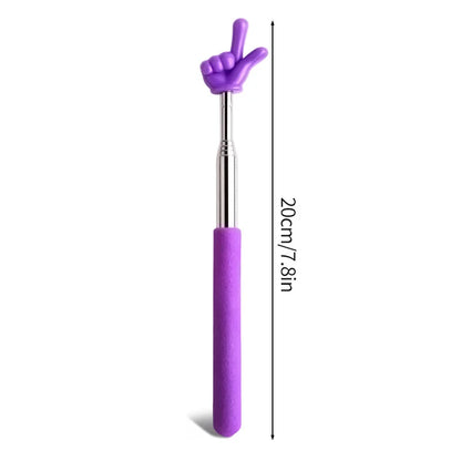 1pPointer Finger Stainless Steel Reading Sticks Telescopic Reading Finger Teaching Aids Gift for Teachers Pointer Finger Stick