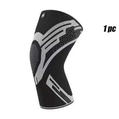 1 Pcs Compression Knee Support Sleeve Elastic Breathable Knee Pads Brace Springs Gym Sports Protector Basketball Volleyball Run