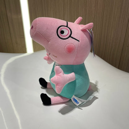 30CM Genuine Peppa Pig Plush Stuffed Doll Peppa George Mom Dad Model Children's Toys Cartoon Anime Figure Kids Birthday Gifts
