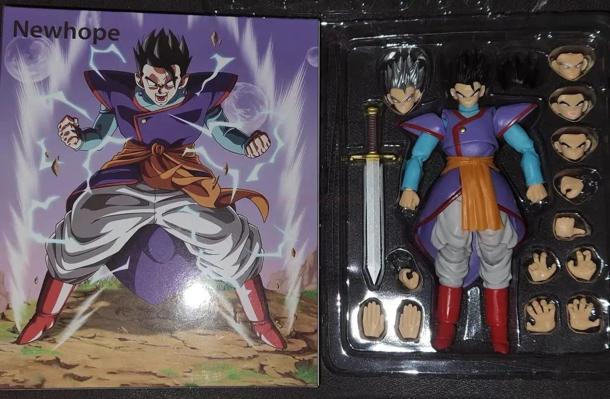 In Stock Dragon Ball Anime Figures Kaioshin Son Gohan Action Figure Supreme Kai God Of Creation Shf Pvc Model Desktop Decoration