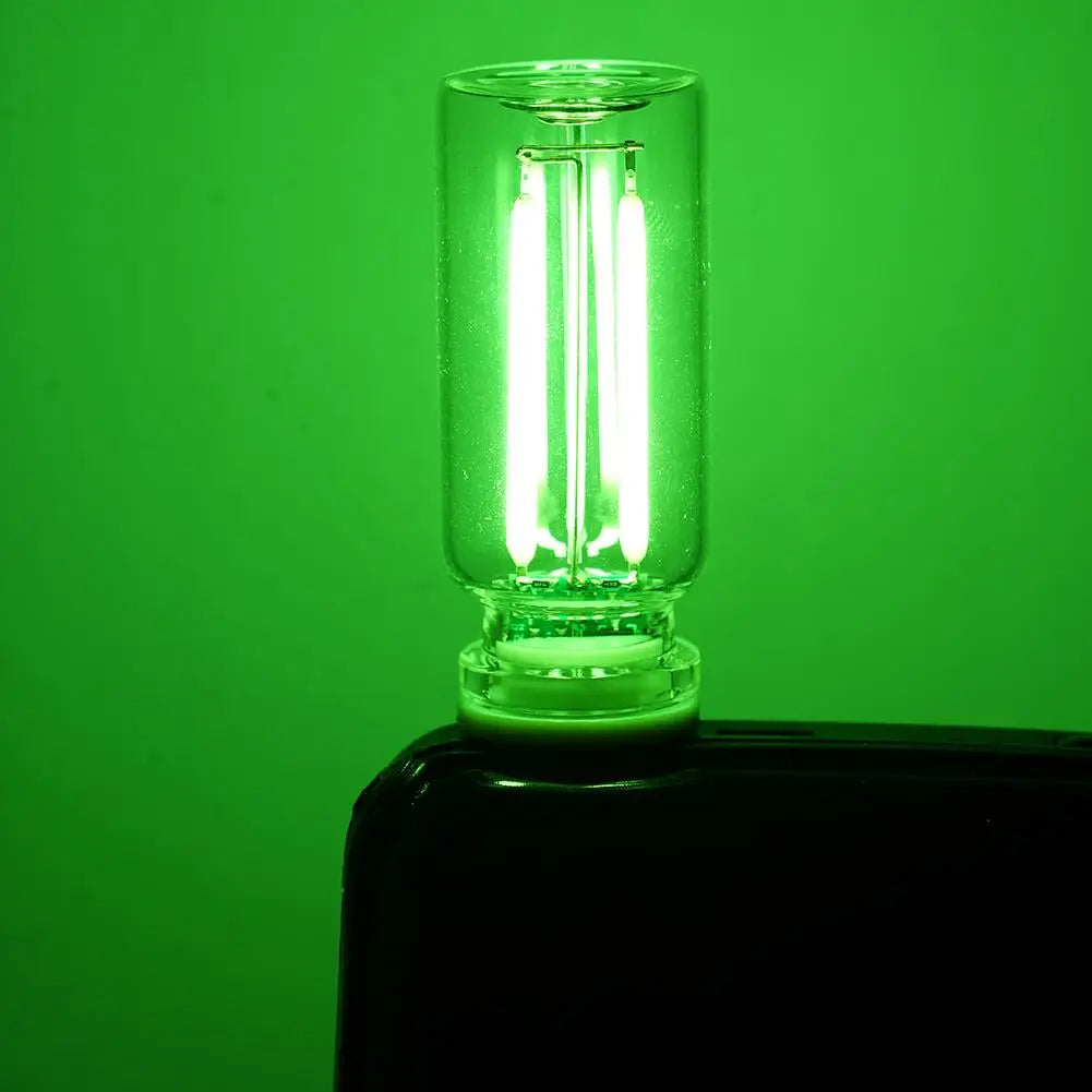 Car USB Night Light Touch Control Dimmable LED Filament Lamp USB Plug and Play Decorative Atmosphere Light for Car Bedroom