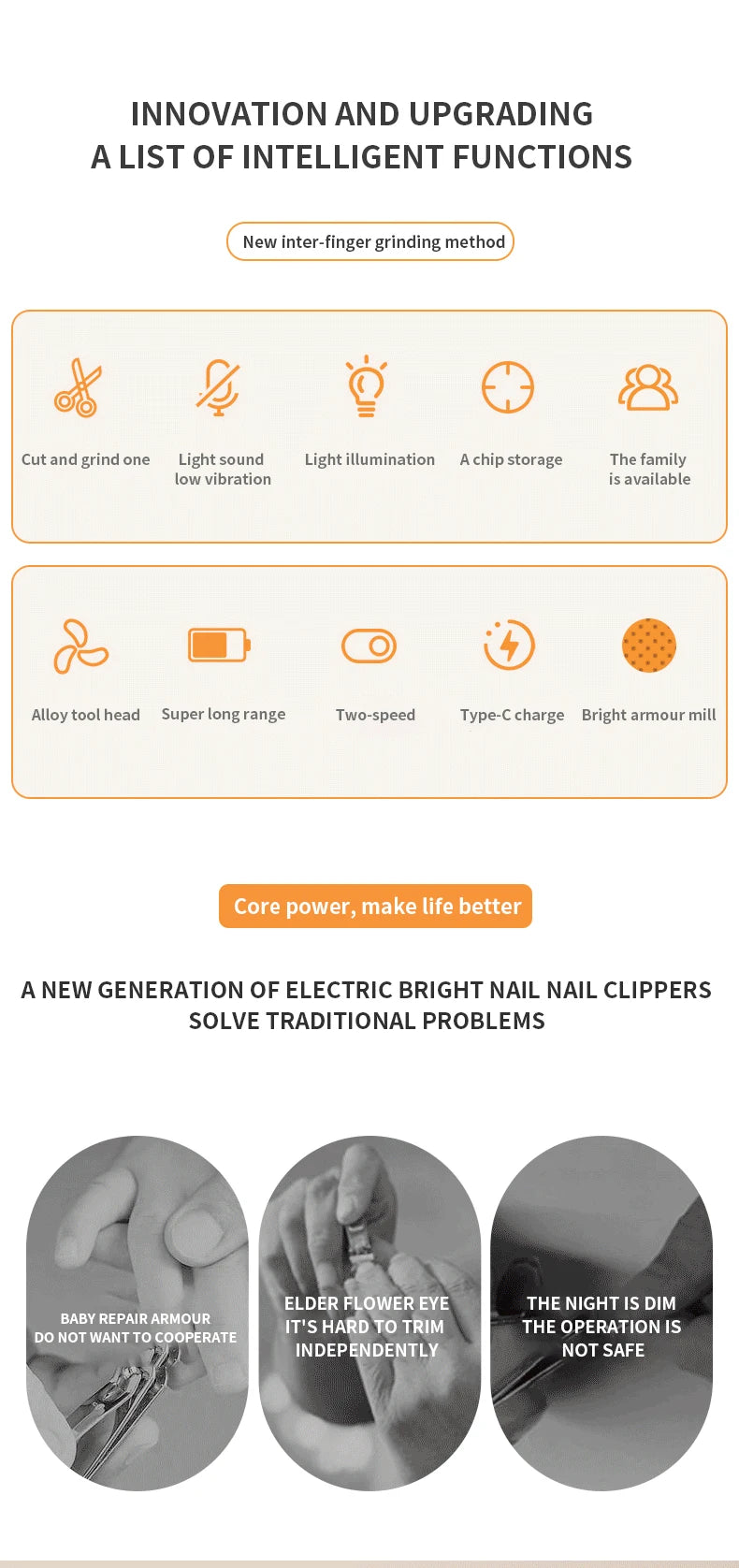 Automatic Electric Baby Nail Clipper - Anti-Splash Anti-Pinch Hand Nail Polisher
