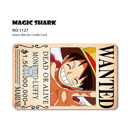 Magic Shark Wanted Anime 3M PVC Matte No Fade Skin Cover Sticker for Metro Debit Credit Card