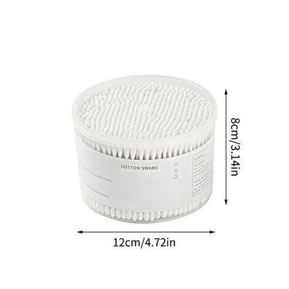 Disposable Cotton Swab Box With Double End Round Head For Makeup Removal Daily Cleaning Pet Care Multi-purpose About 500pcs
