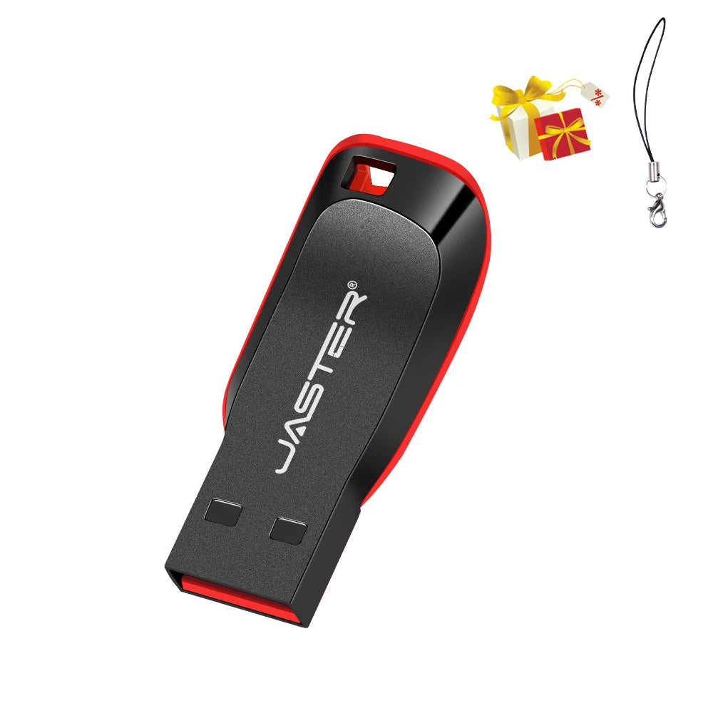 JASTER Plastic USB Flash Drive 128GB Key Chain Memory Stick 64GB Mini Pen Drive 32GB Black Creative Business Gift 16GB 8GB 4GB