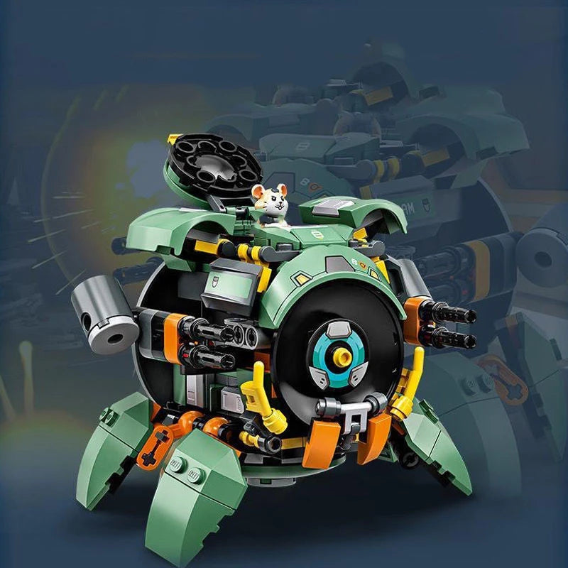 Green Wrecking Ball Hamster Pioneer Boy Assembled Building Blocks Compatible Toy Educational Model Toy Hammond