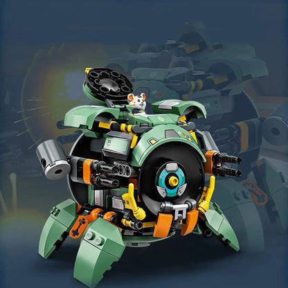 Green Wrecking Ball Hamster Pioneer Boy Assembled Building Blocks Compatible Toy Educational Model Toy Hammond