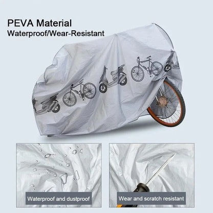 Bicycle Cover Motorcycle Rain Cover Waterproof Dustproof Anti-UV Outdoor Protection MTB Bike Cover All Seasons Bike Accessories