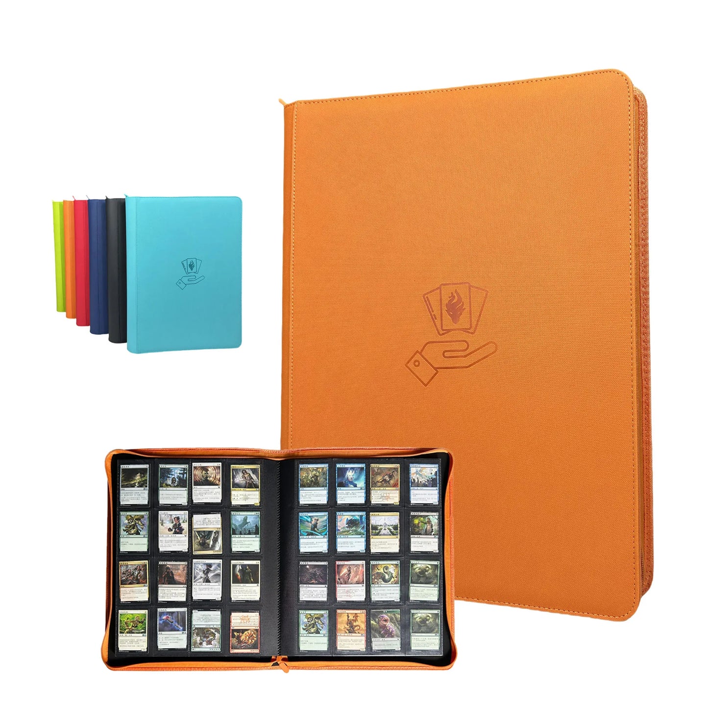 16 Pocket Card Binder, 1000+ Trading Card Album Folder, Side Loading Ringless Card Collection Binder for TCG,Game,Sports