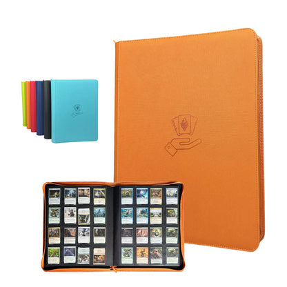 16 Pocket Card Binder, 1000+ Trading Card Album Folder, Side Loading Ringless Card Collection Binder for TCG,Game,Sports