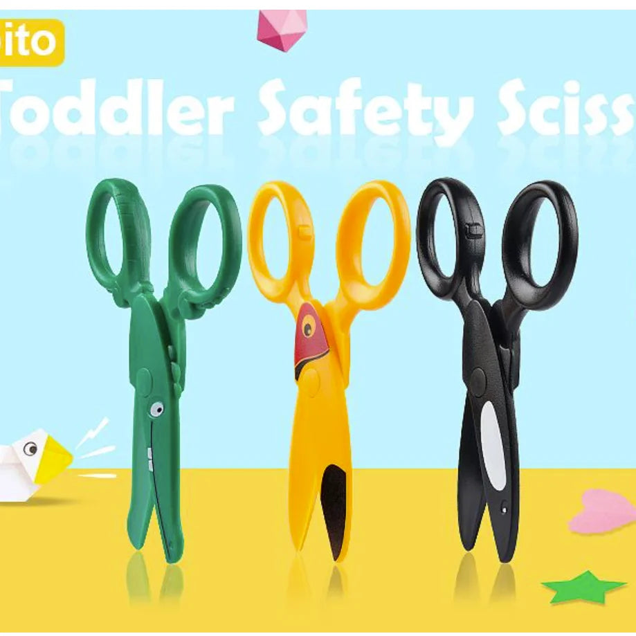 Preschool Training Scissors,Children Safety Pre-School Safety Scissors Art Craft Scissors