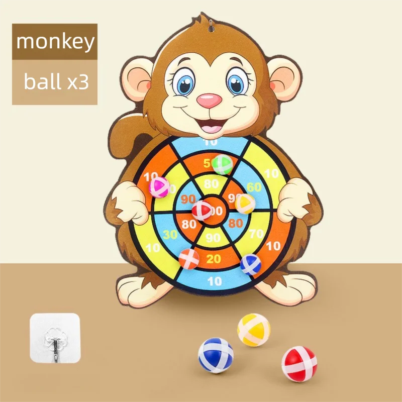 Educational Games Dart Board Baby Toy Stickey Ball Dart Indoor Sports Child Montessori Games for Children 3 to 7 Years