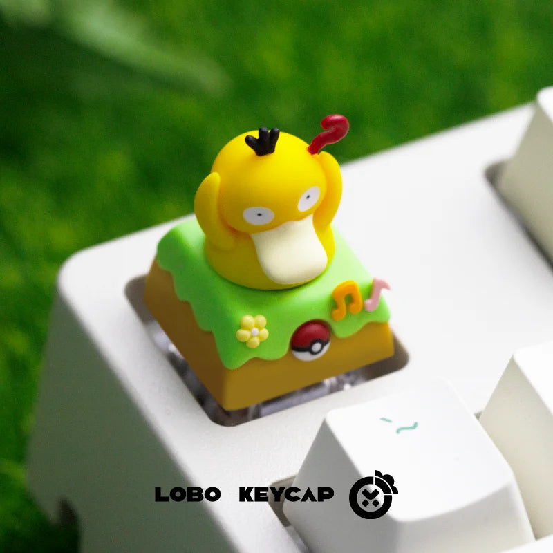 PokéMon Kawaii Resin Keycaps cartoon Pet Elf Ornament Anime Peripherals Rotatable Keycap Esc Keyboard Accessories Surprise Gifts