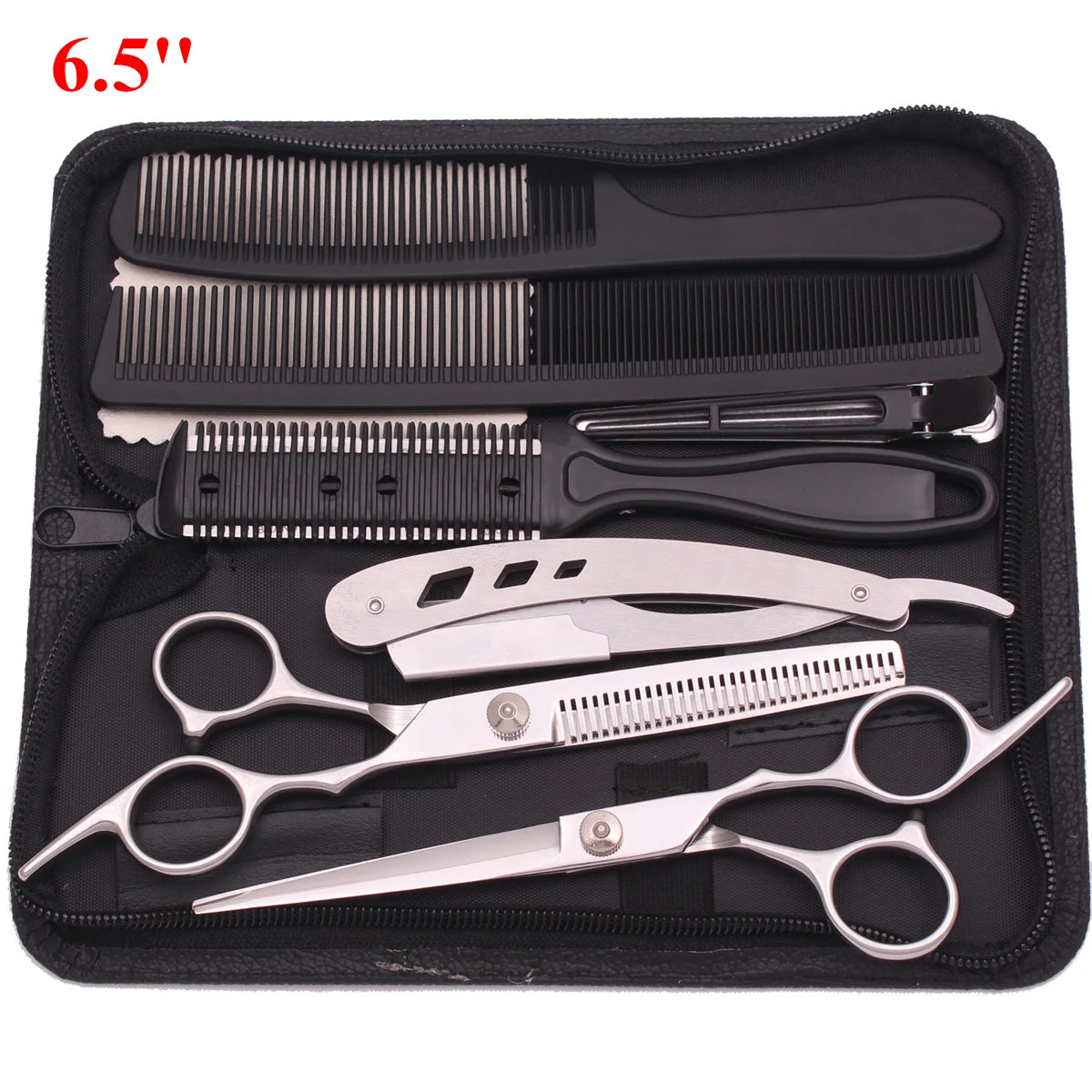 6.5'' Professional Hair Scissors Set Comb Razor Thinning Cutting Shears Hairdressing Salon Barber Home Japan Steel Dropshipping