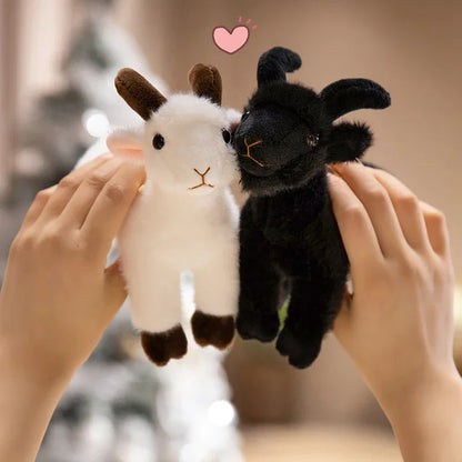 Hot Sale Lifelike Goat Pendant Plush Toys Soft Stuffed Standing Goat Toys Cute Mini Animal Pendant Cool Keyring Bags Decor