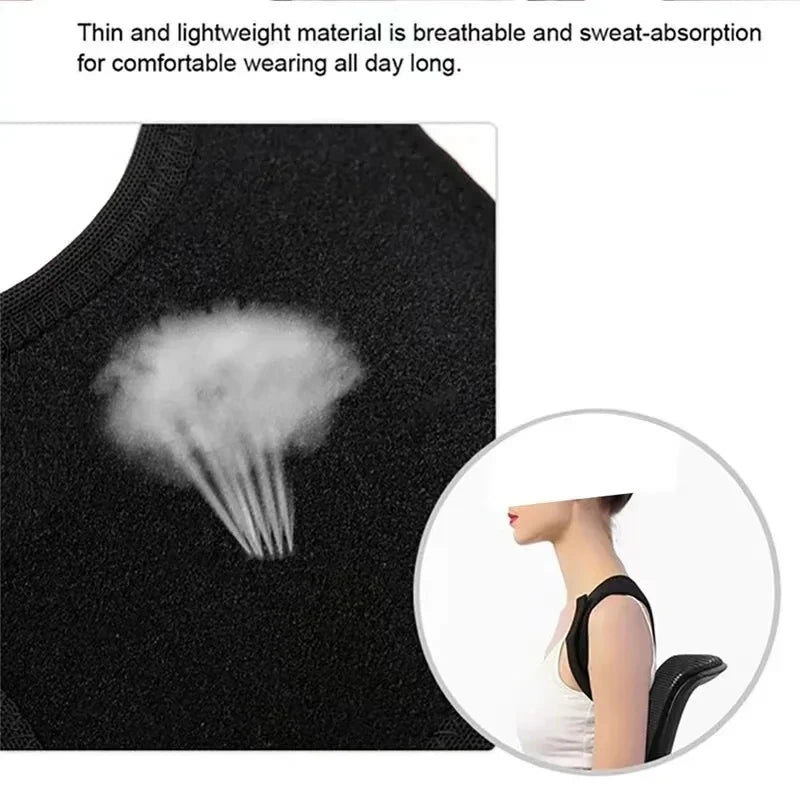 Posture Support Belt for Better Alignment - Lightweight Back Support for Sitting & Standing, Helps Maintain Upright Posture