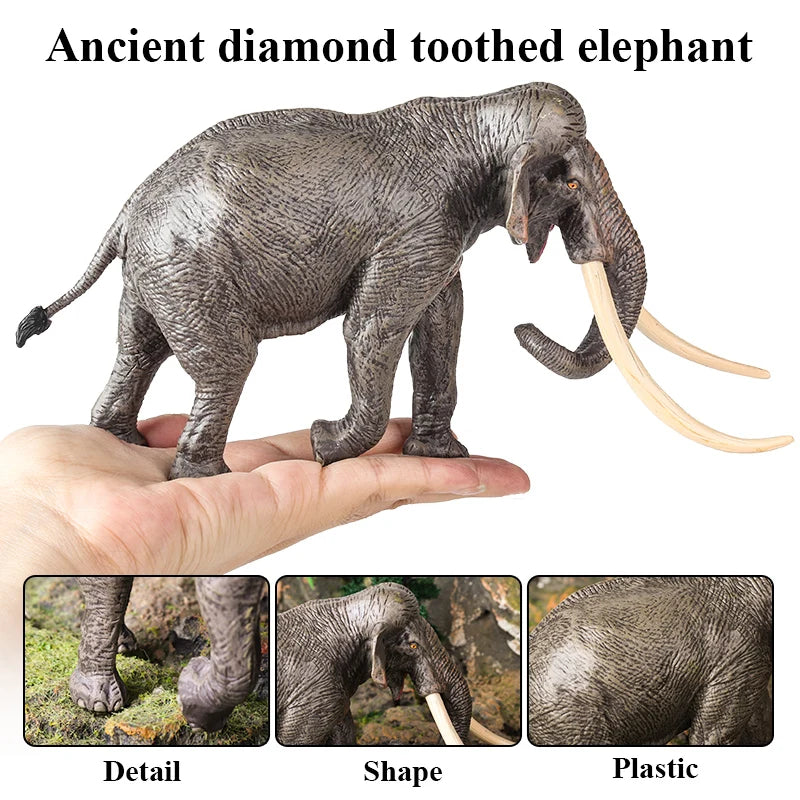 Oenux African Wild Animals Elephant Model Simulation Big Mammoth Action Figures Figurine PVC Educational Toy For Kids Gift