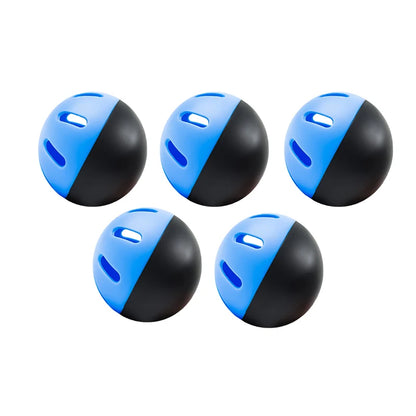 1A-5Pcs Baseball Practice Balls 74MM Super Soft Indoor & Outdoor Auxiliary Balls EVA Hollow Hole Balls Black & Blue Duplicates