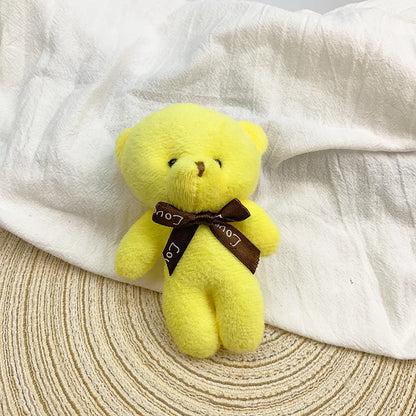 30pcs New 21Color Mini Bear Plush Doll Keychain 12cm Cute Colorful Bear Animal Stuffed Toys For Girl Bag Pendant Children Gifts
