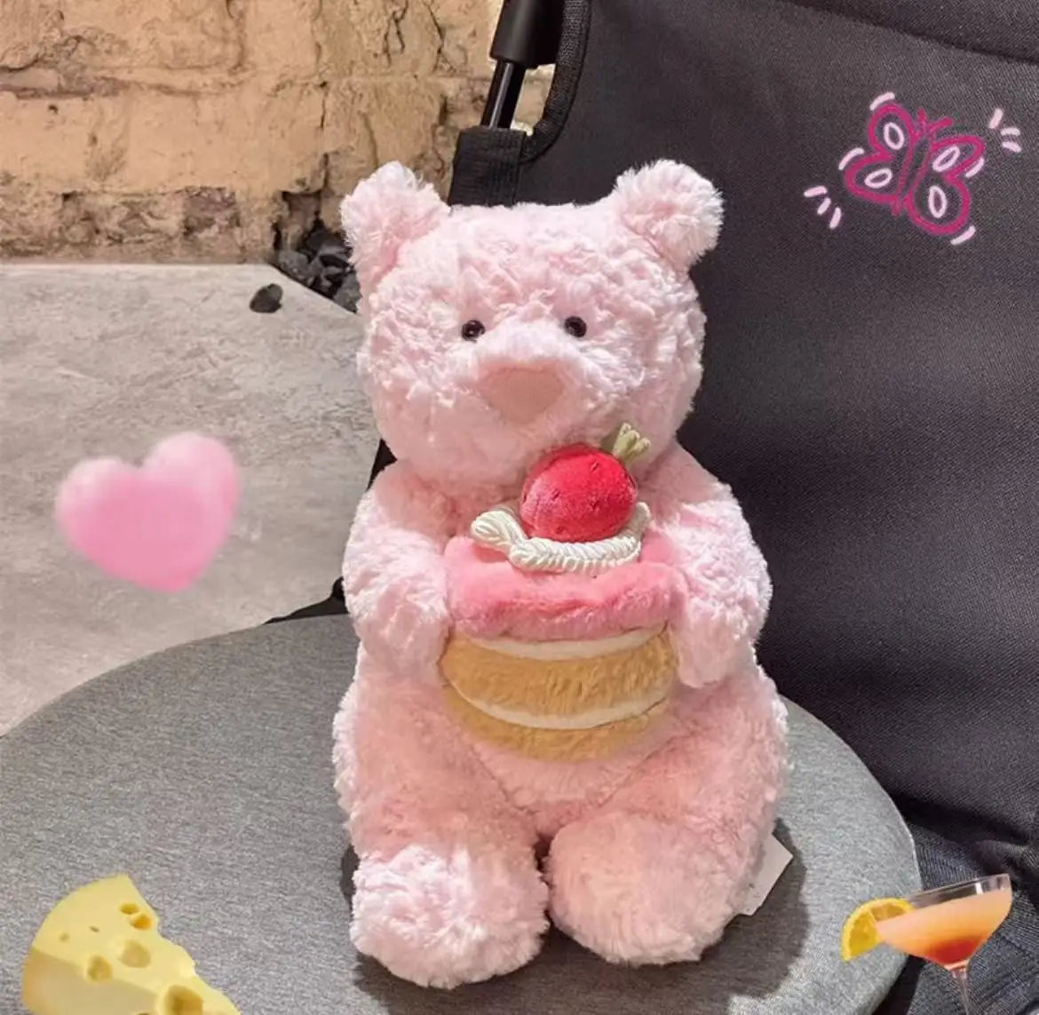JC Spring new arrivals limited edition strawberry cake Leora Bear Plush Toy Doll Bear Doll Cute Plush Doll Soothing Plush Toy