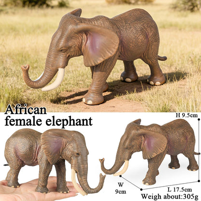 Oenux African Wild Animals Elephant Model Simulation Big Mammoth Action Figures Figurine PVC Educational Toy For Kids Gift