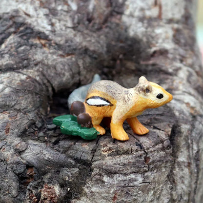 Oenux Wild Animals Simulation Rodent Marmot Mouse Model Squirrel Rat Chinchilla Action Figure Figurine Collection Cute Kid Toy